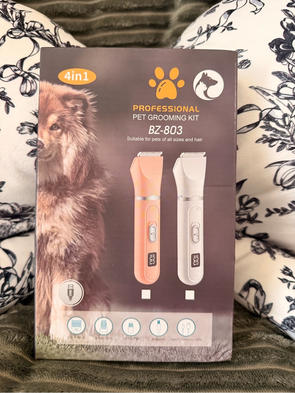 4-in-1 Professional Pet Grooming Kit BZ-803 – Rechargeable